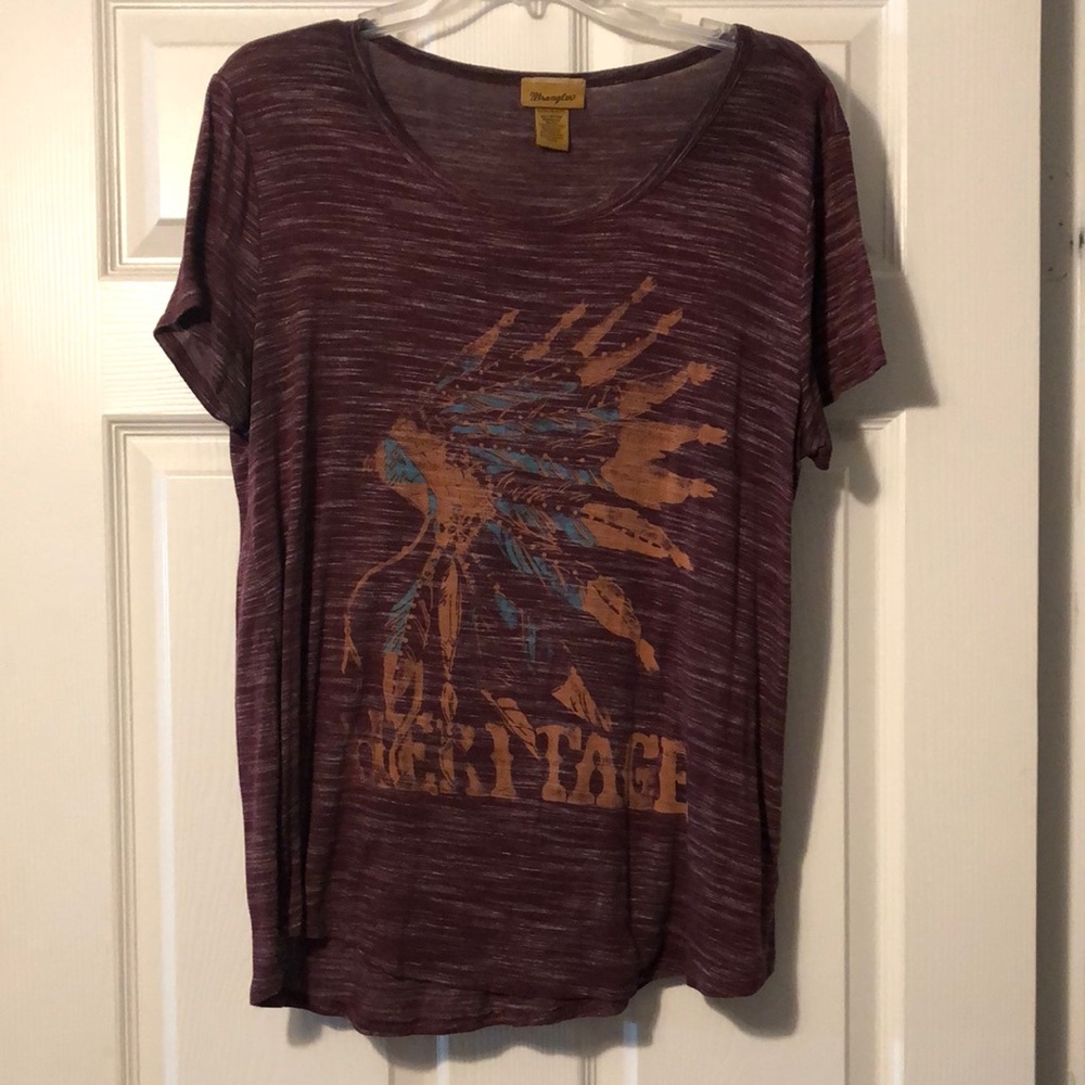 Wrangler Size XXL Maroon T-shirt